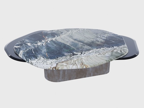  现代茶几简约茶几轻奢茶几3d模型 