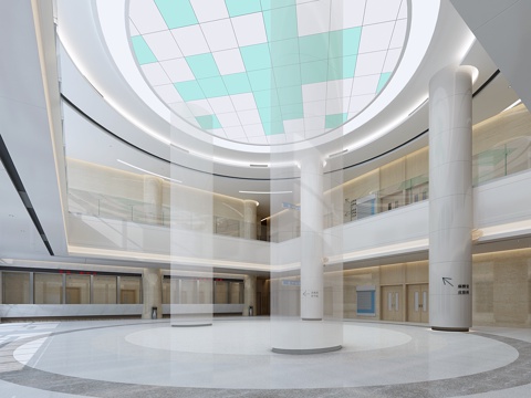  现代公立医院模型3d模型 