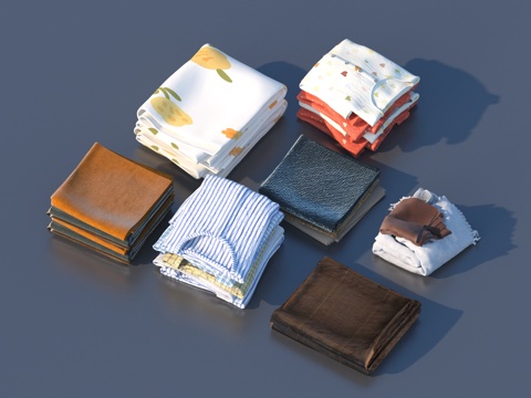  服装 衣服 衣物 堆叠衣服su模型 