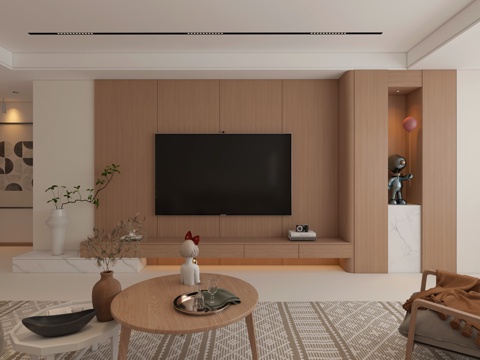  奶油原木風(fēng)格3d模型 