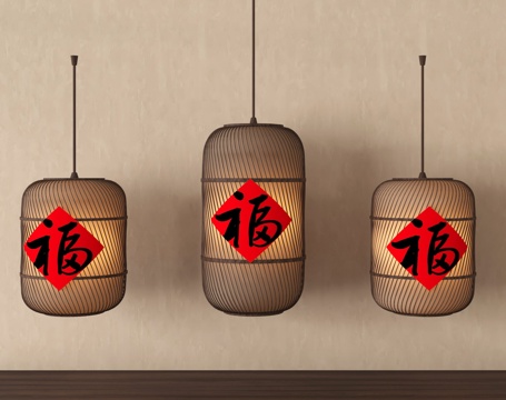  吊燈燈籠 裝飾燈3d模型 