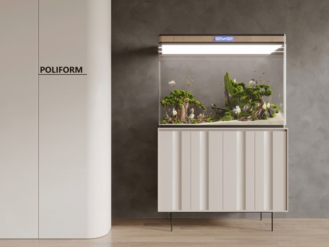  现代水族鱼缸3d模型 