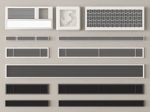  空调出风口 排风口3d模型 