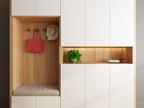  现代鞋柜3d模型 