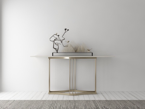  新中式装饰柜摆件3d模型 