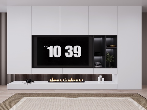  現(xiàn)代電視柜3d模型 