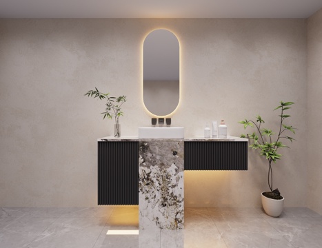  現(xiàn)代衛(wèi)生間洗手臺3d模型 