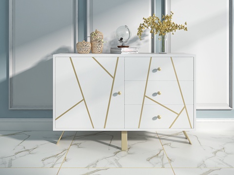  北欧餐边柜3d模型 