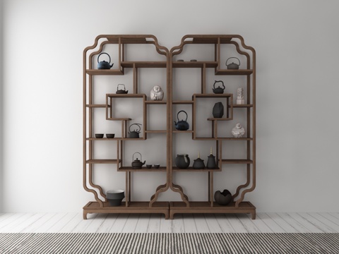  传统中式风格装饰柜3d模型 