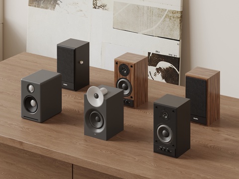  现代音响su模型 