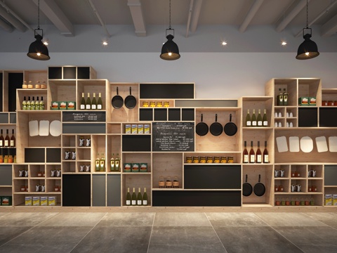  现代货柜 酒柜 陈列柜3d模型 