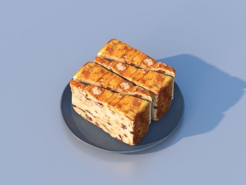  面包 饼干 大饼 食物su模型 