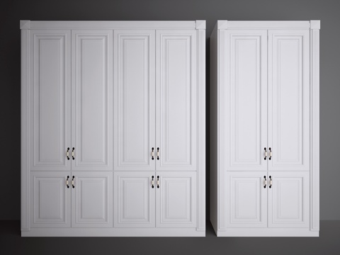  经典欧式衣柜3d模型 