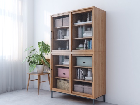  北欧边柜 收纳柜 组合柜3d模型 