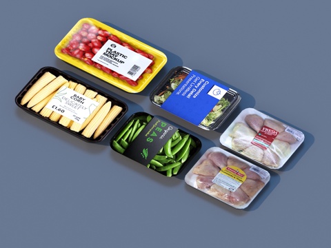  肉 冷鲜肉 蔬菜 食物su模型 