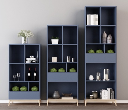  北欧装饰柜 装饰架3d模型 