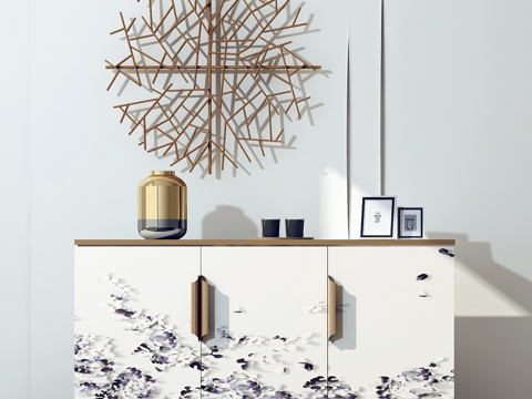  现代轻奢风格装饰柜3d模型 