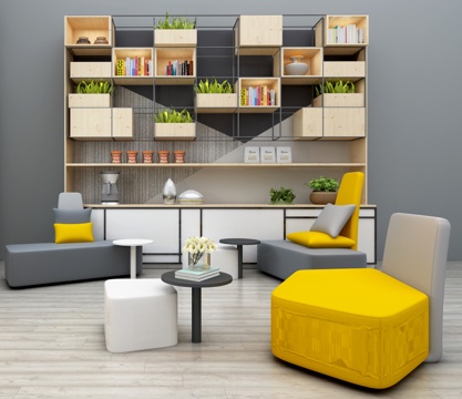  现代装饰柜 现代装饰柜架 书柜 书架 金属装饰柜架 边柜3d模型 