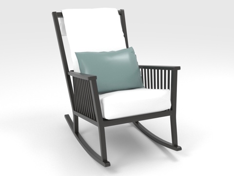  摇椅 扶手椅 休闲椅 户外椅 庭院椅3d模型 