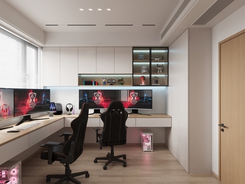  現(xiàn)代電競房3D模型3d模型 