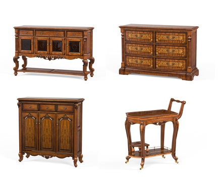  欧式古典欧式鞋柜餐边柜组合3d模型 