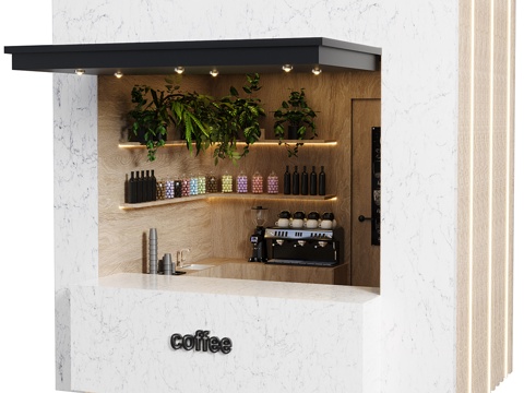  咖啡店 咖啡厅3d模型 