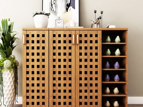  现代鞋柜鞋子饰品3d模型 