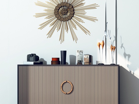  现代风格装饰柜3d模型 