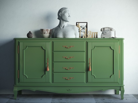  装饰柜摆件组合3d模型 