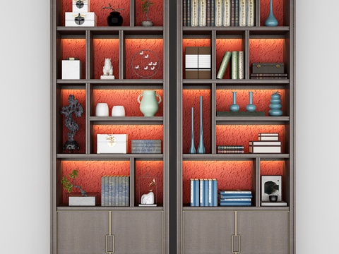  中式酒柜组合 装饰柜3d模型 