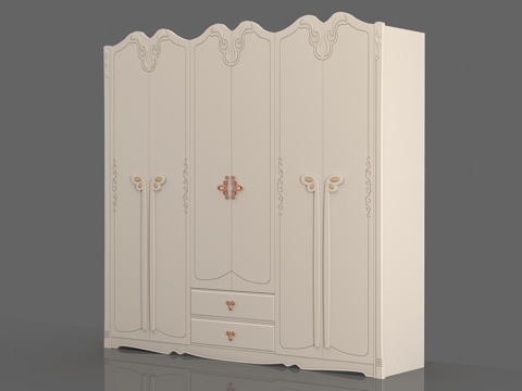  欧式衣柜 简易衣柜3d模型 