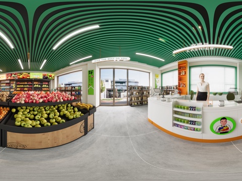 现代小清新水果店