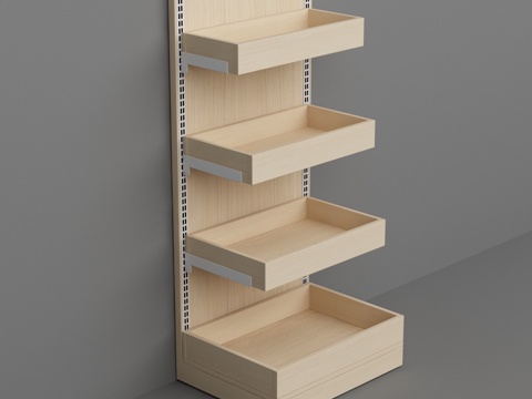  超市便利店促销架展示货架3d模型 