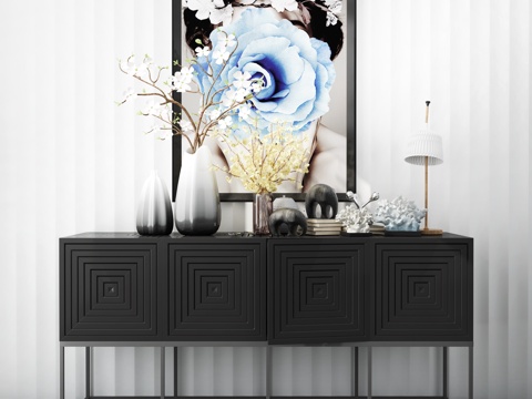  现代玄关柜 边柜3d模型 