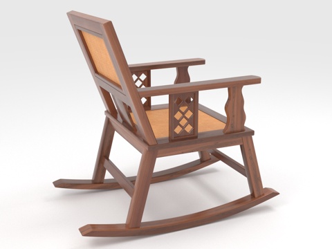  摇椅 木椅 扶手椅3d模型 