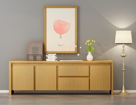  后现代玄关柜 边柜 落地灯3d模型 