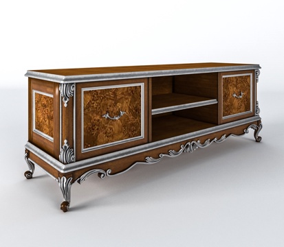  欧式电视柜装饰柜3d模型 