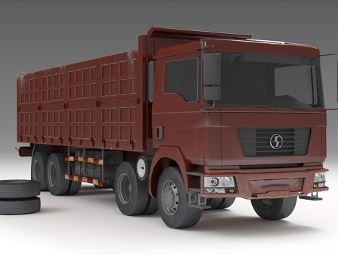  卡车 轮胎 重型卡车 大卡车 工程车3d模型 