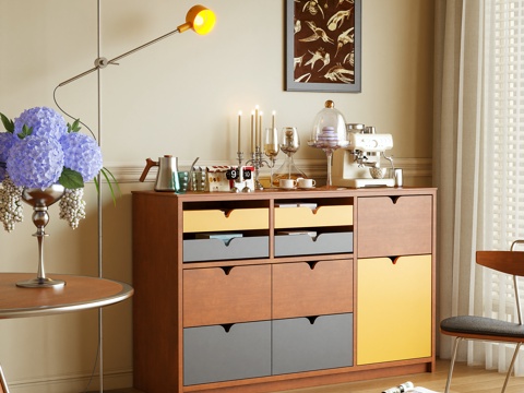 餐边柜 茶水柜 边柜 玄关柜 储物柜3d模型