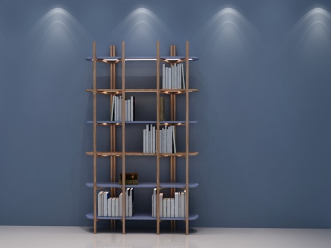  北欧现代书柜 现代风格 书柜 书架 柜子3d模型 