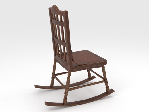  摇椅 木椅 椅子3d模型 