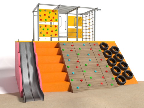  现代风格游乐设施3d模型 