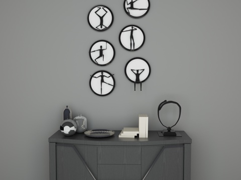  后现代玄关柜 端景柜 边斗柜3d模型 