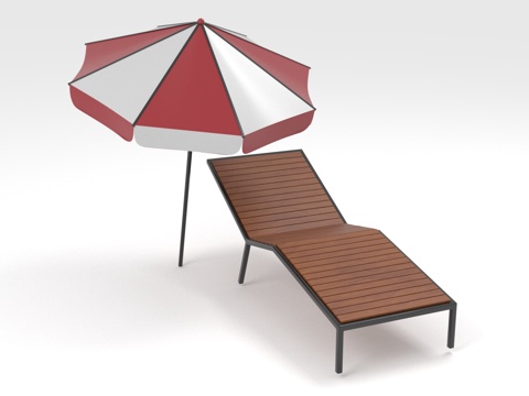  躺椅 沙滩椅 休闲椅 户外躺椅3d模型 