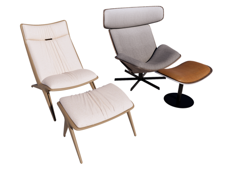  现代 奶油 中古 躺椅 休闲椅 木椅 皮椅 布椅su模型 