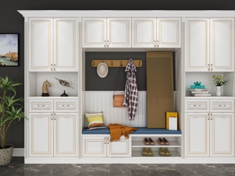  欧式鞋柜3d模型 