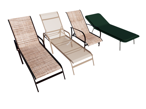  现代 躺椅 休闲椅 木椅 皮椅 布椅 藤编椅su模型 