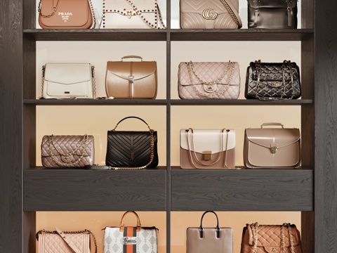  现代皮包挎包su模型 