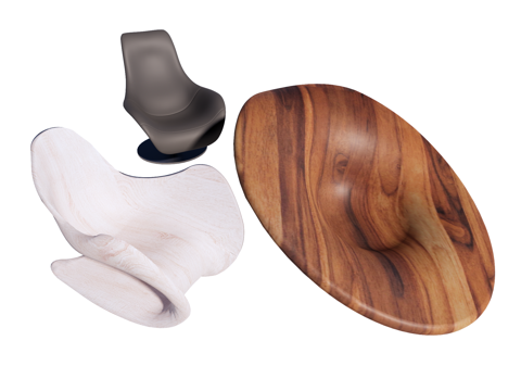  现代 摇椅 躺椅 休闲椅 木椅 皮椅su模型 