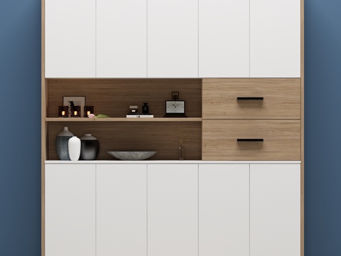  现代衣柜 边柜 装饰柜3d模型 